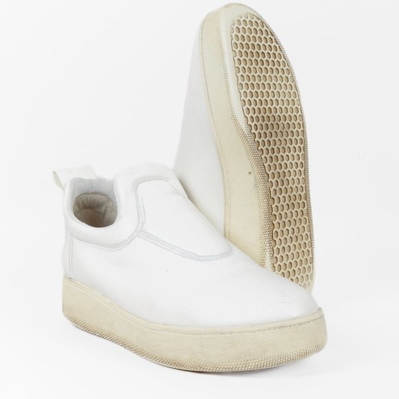Celine White Leather Slip-On Sneakers - Picture 4 of 10
